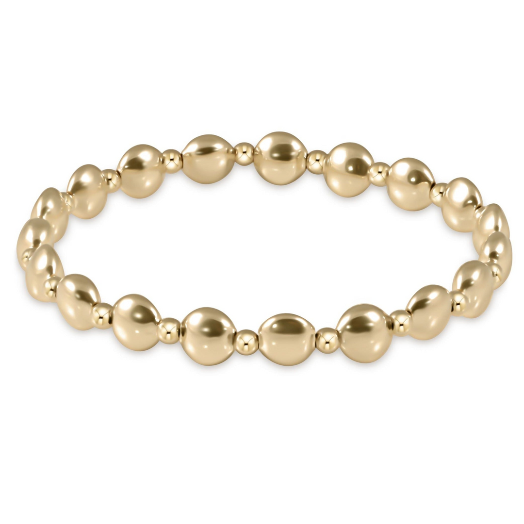 enewton - Honesty Grateful Pattern 6mm Gold-Filled Bracelet (Standard 6.25")