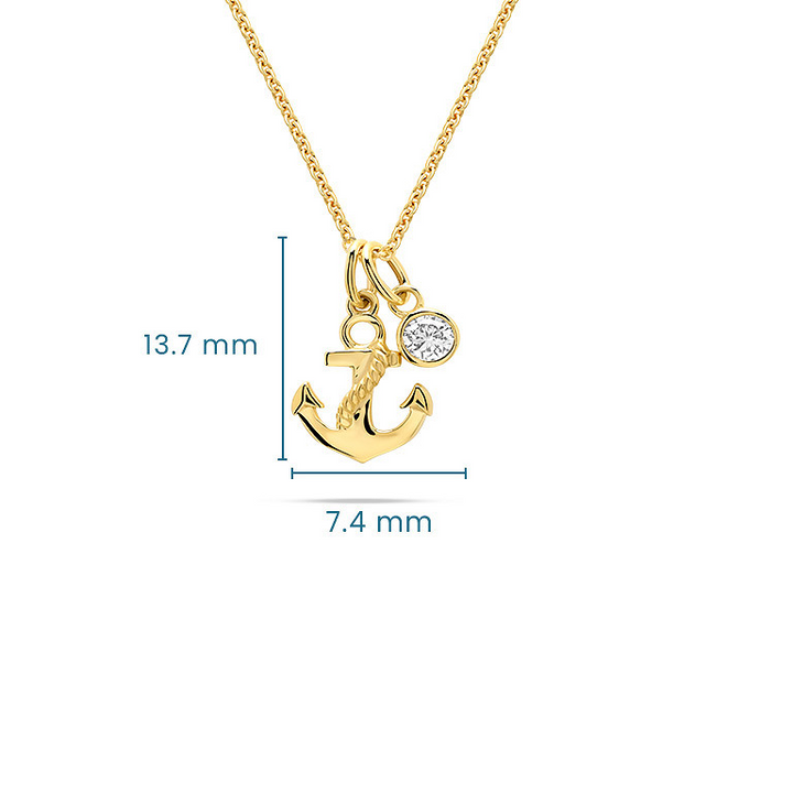 14kt Gold Lab Diamond Anchor N