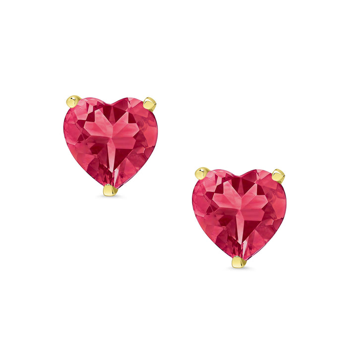 Heart CZ Stud Earrings in Ster