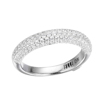 Elle - Sterling Silver - "Stardust" Cubic Zirconia Ring (Size 7)