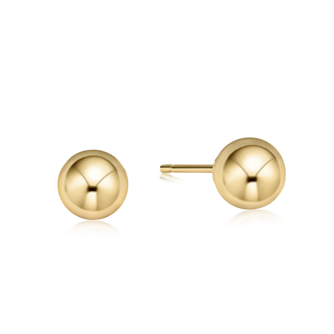 enewton - 14k gold-filled - Yellow Gold 8mm Round Classic Stud Earrings