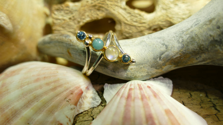 SS & 22k vermeil ring w/ Amazo