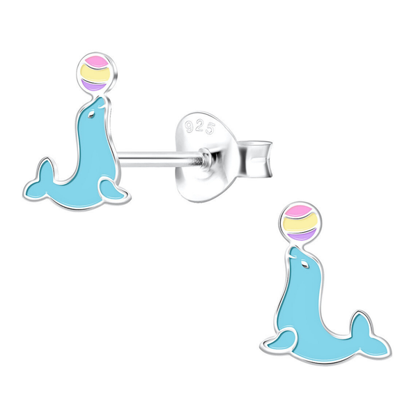SS Colorful Seal Earrings