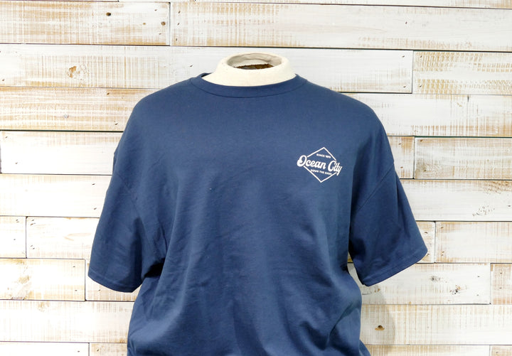 Ocean City Classics - Short Sleeve OCNJ MAP T-Shirt - Navy