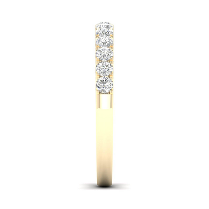 14k Yellow Gold 0.5ctw Round Lab Grown Diamond Straight Ring (Size 7)