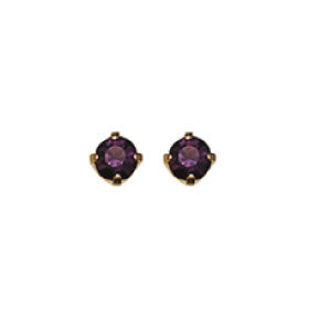 24K GP 3MM AMETHYST PRONG - FE