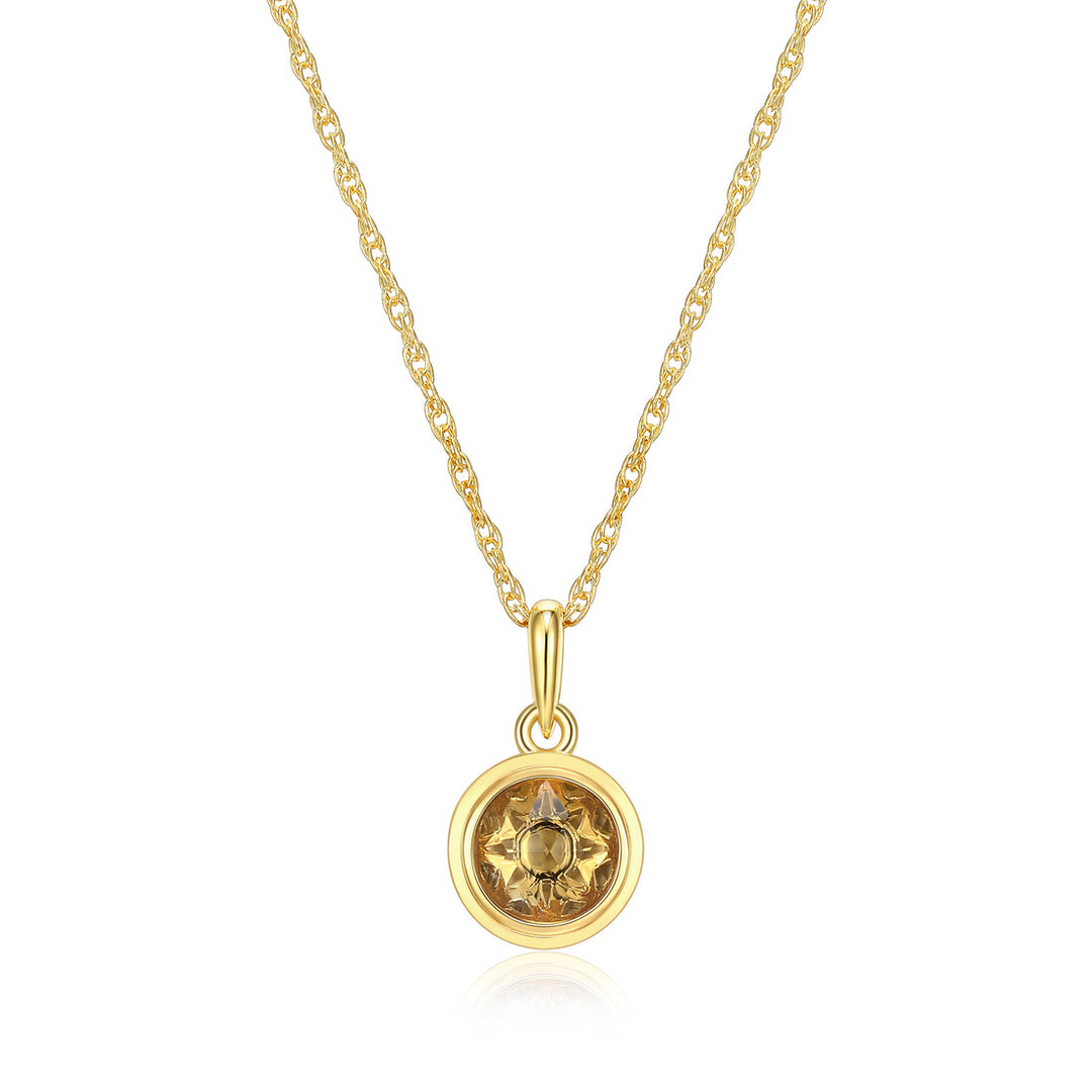 REIGN CITRINE BEZEL NECKLACE