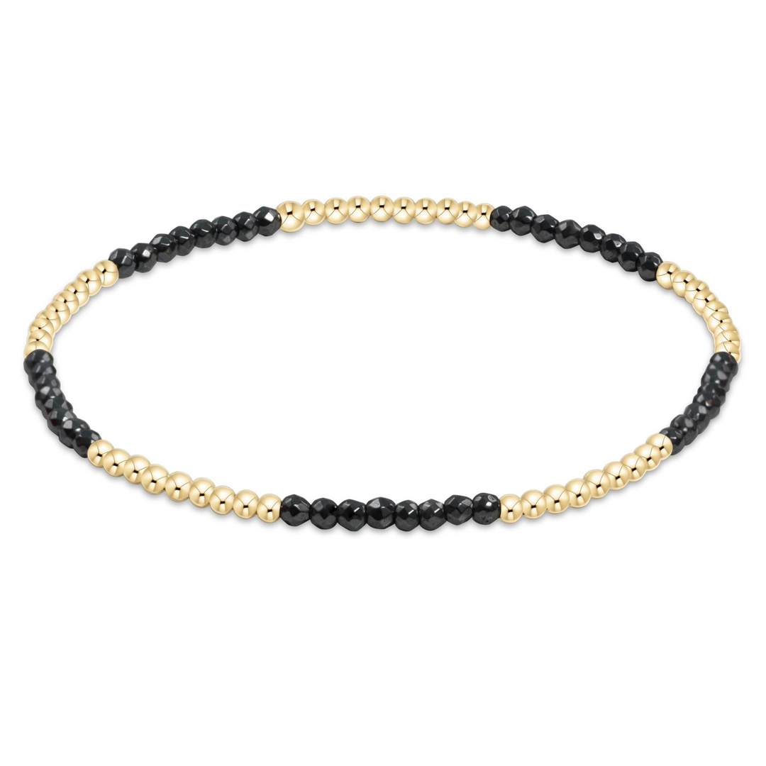 enewton - Beaded Bracelet Blissful Patttern 2mm Hematite Gold-Filled Bracelet (Standard 6.25")