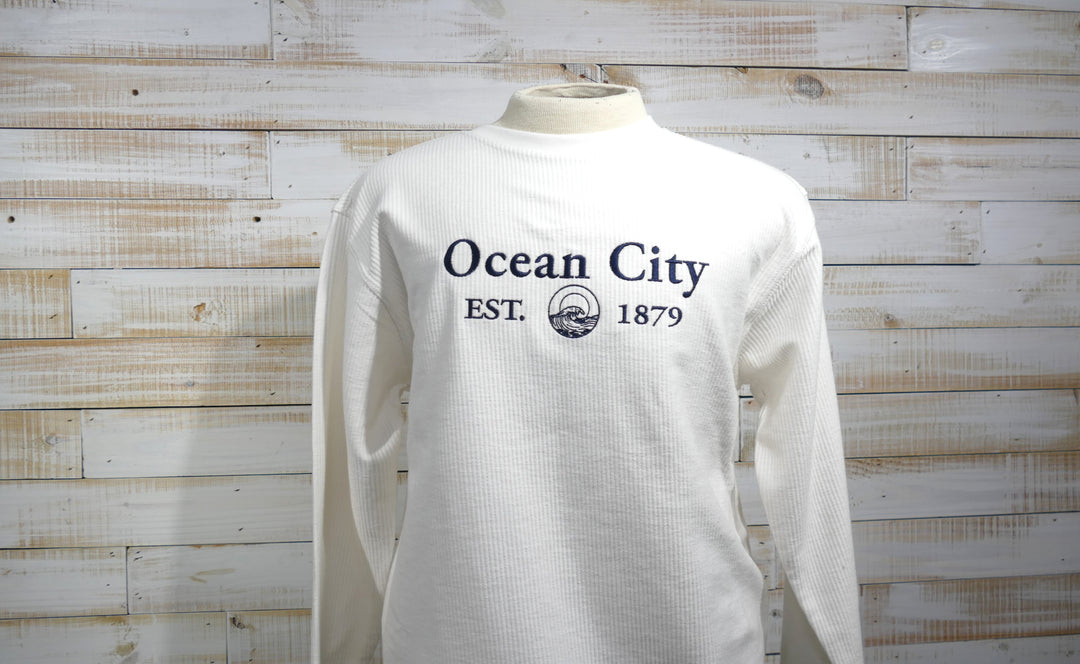 Long Sleeve Crew Neck Comfy Cord OC - Ivory