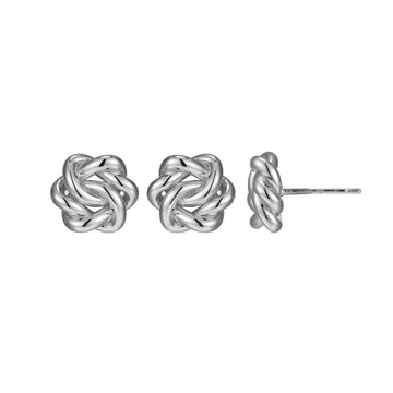 SS RHOD KNOT STUDS