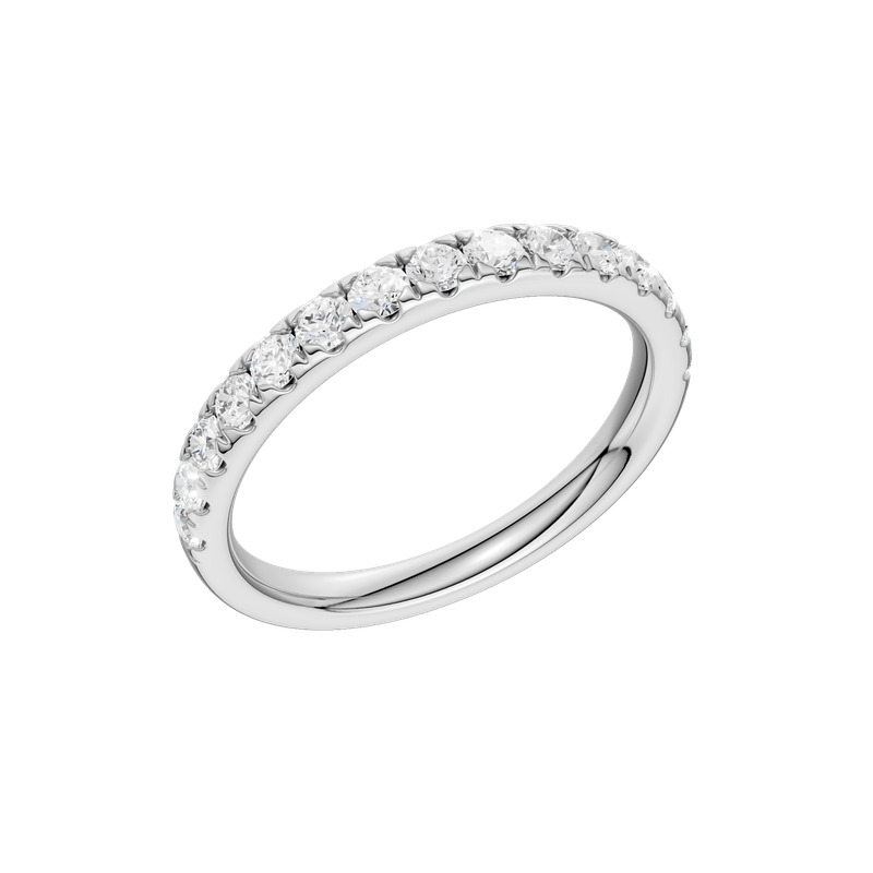 14k White Gold Lab Grown Diamond Band Ring
