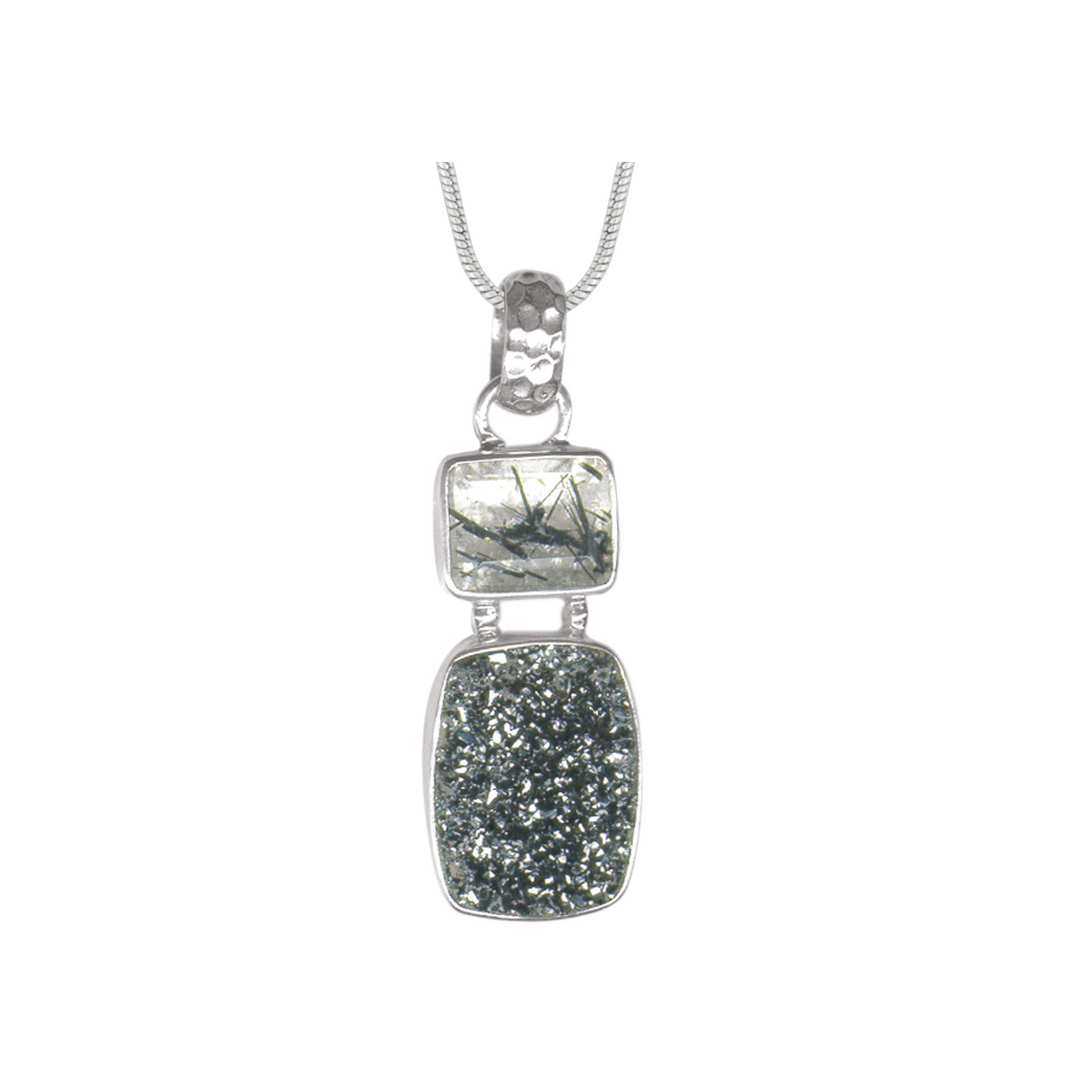 Silver Pendant With Tourmalate