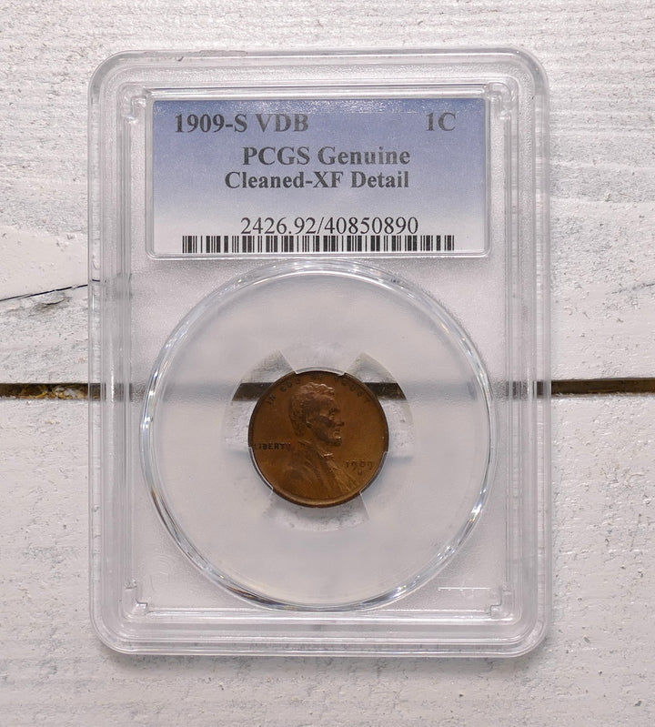 US 1909 S VDB XF DETAILS CLEANED