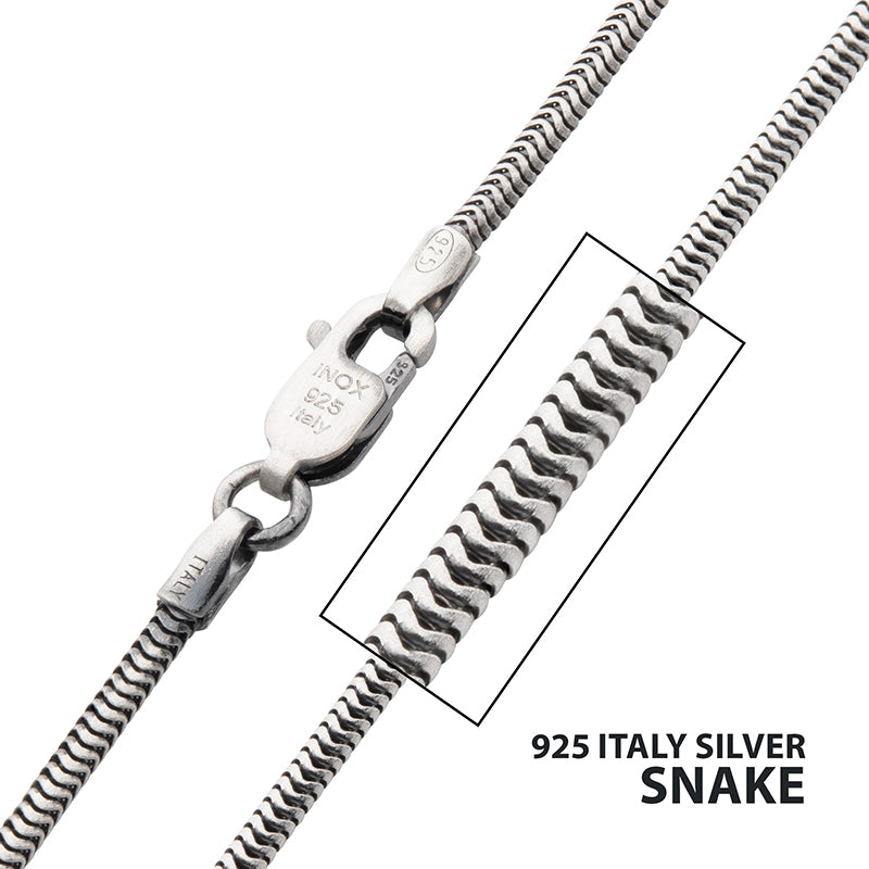 1.5mm 925 Italy Silver Black R