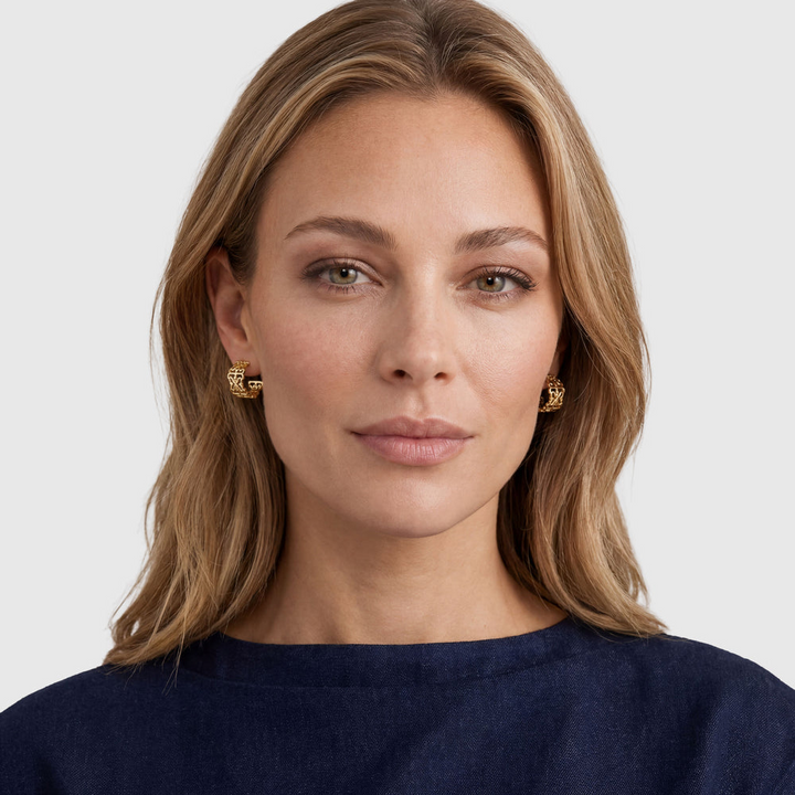Sif Jakobs - - Gold Plated Icona Hoop Earrings