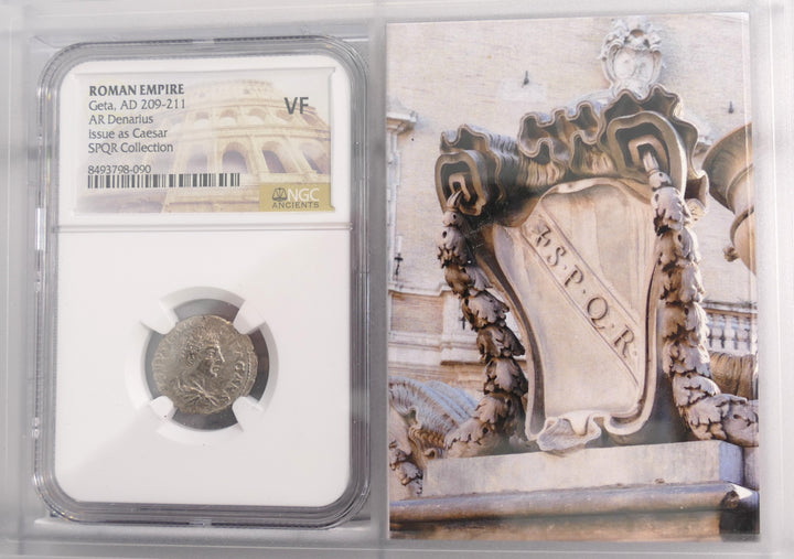 ROMAN EMPIRE 209-211 AD AR DENARIUS