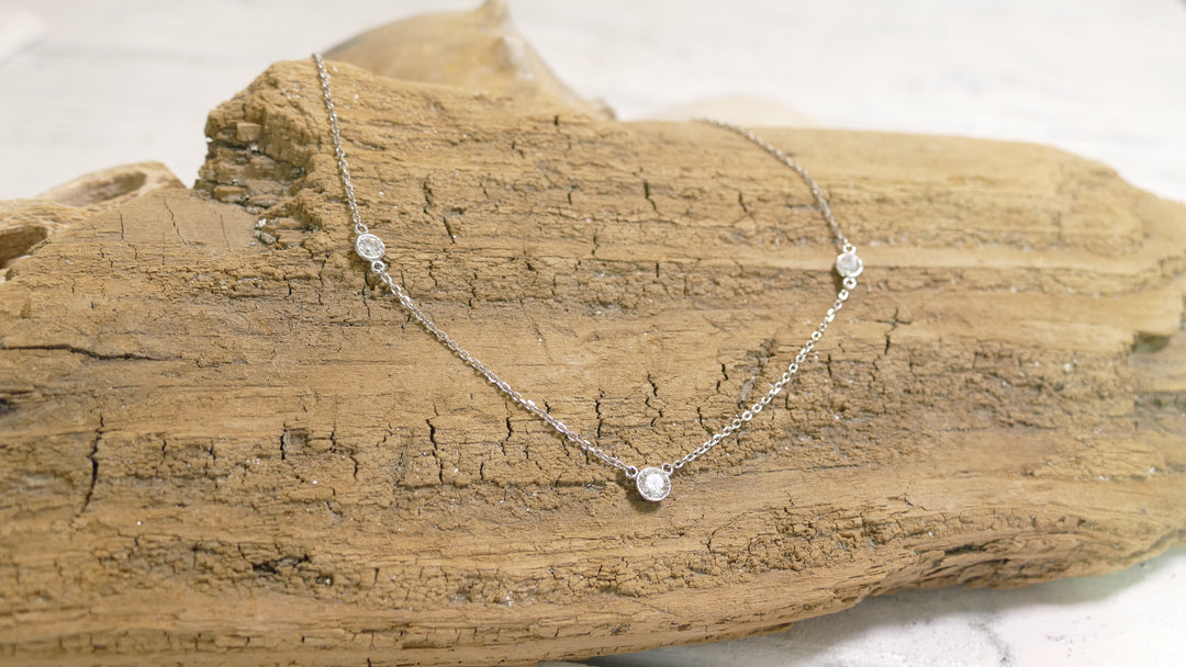 14k White Gold Lab Grown Diamond 1 ctw Necklace (18 inches)