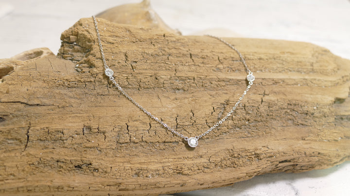 14k White Gold Lab Grown Diamond 1 ctw Necklace (18 inches)