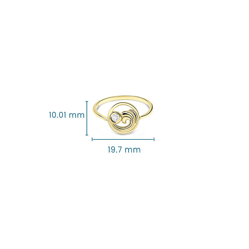 14kt Gold Lab Diamond Wave Rin