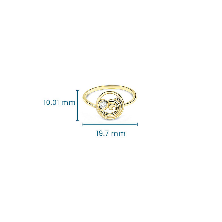 14kt Gold Lab Diamond Wave Rin
