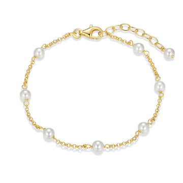 REIGN YGP PEARL STATION BRACEL