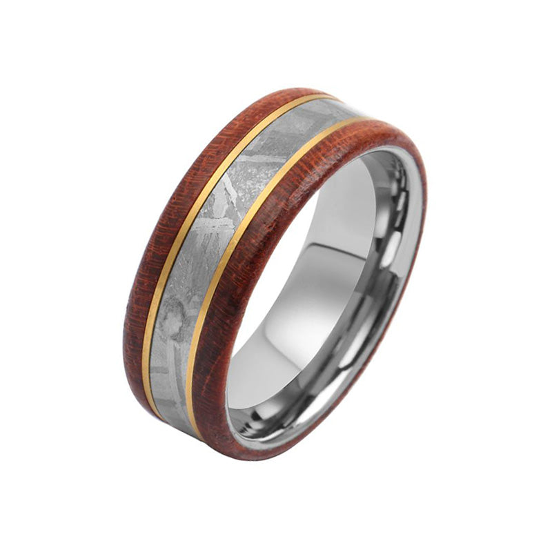 8mm Titanium Meteorite & Koa W