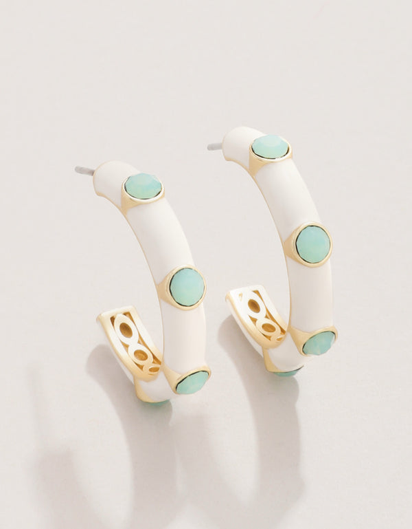 Clara Gem Hoop Earrings
25mm