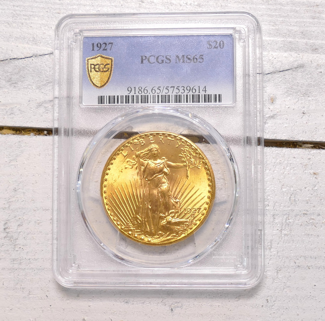 US 1927 DOUBLE EAGLE PHILLY MINT MS 65