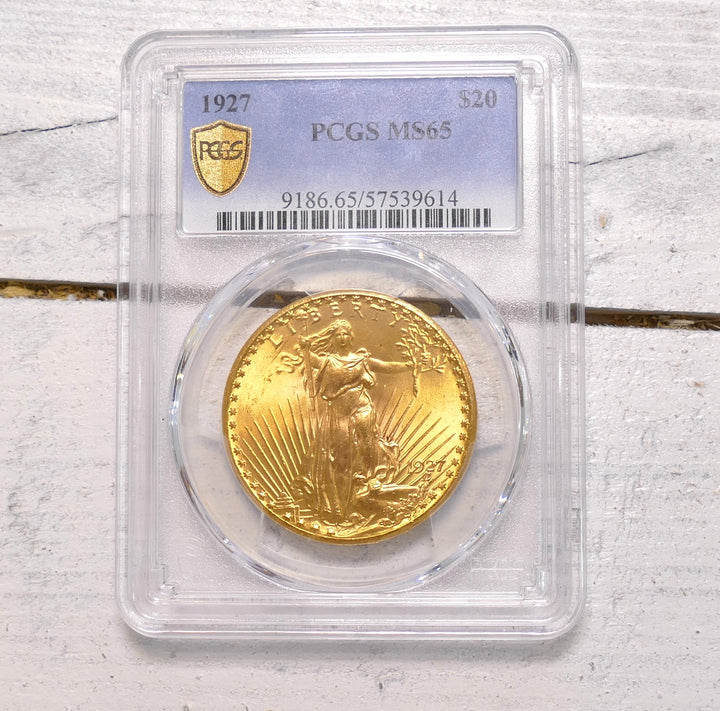 US 1927 DOUBLE EAGLE PHILLY MINT MS 65