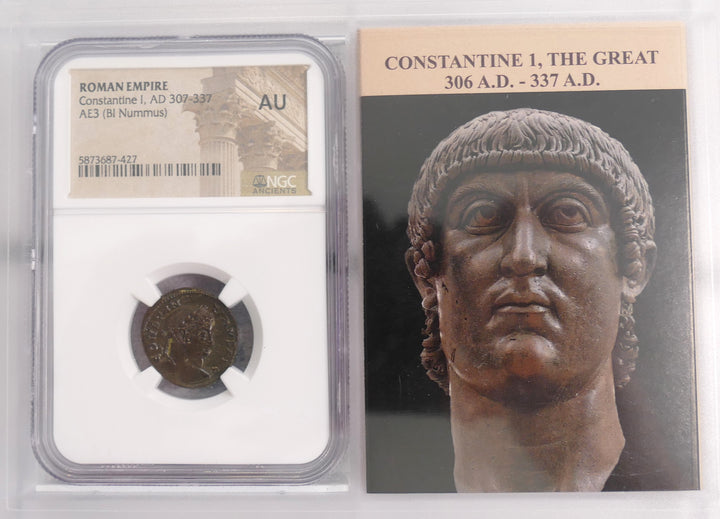 "Constantine Bi Nummus Coins" Roman Empire 307-337 AD  AU