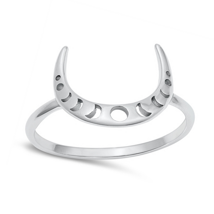 SS Moon Phase Crescent Ring 5