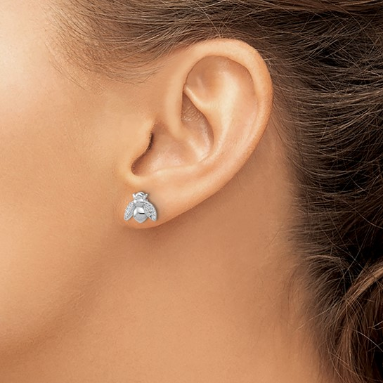Sterling Silver Rhodium-Plated