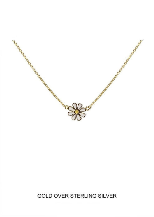 DAISY WHITE/YELLOW EPOXY GOLD