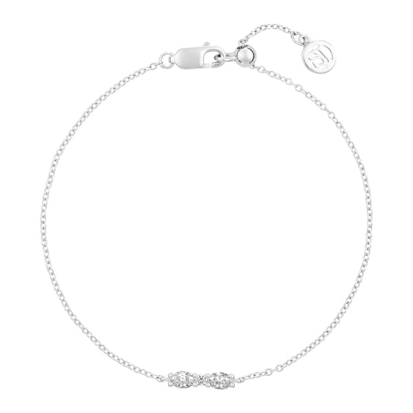 Sif Jakobs - Sterling Silver - Silver "Ellera Ovale" Cubic Zirconia Chain Bracelet