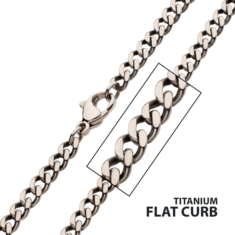 3.5mm Titanium Flat Curb Chain