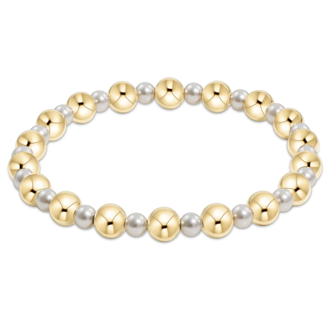 enewton - Pearl Grateful Pattern 4mm & 2mm Pearl & Gold-Filled Bracelet (Standard 6.25")