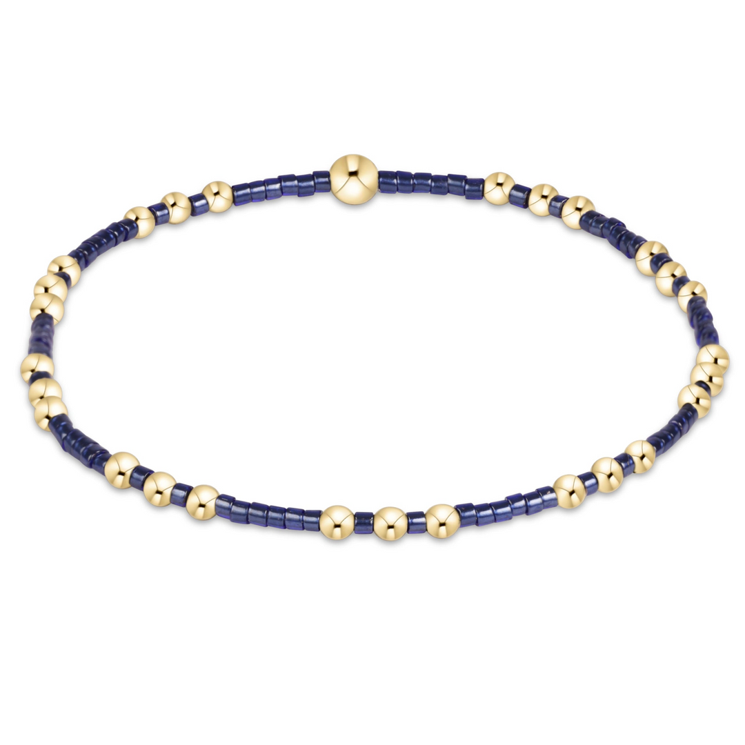 enewton - Hope Joy Pattern Navy Gold-Filled Bracelet (Standard 6.25")