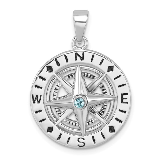 Sterling Silver Rhodium-Plated