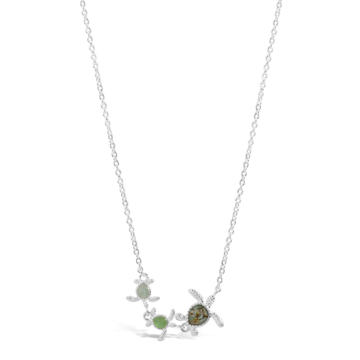 Dune - Sterling Silver - Silver Turquoise, MOP Ocean City Beach Sand Necklace