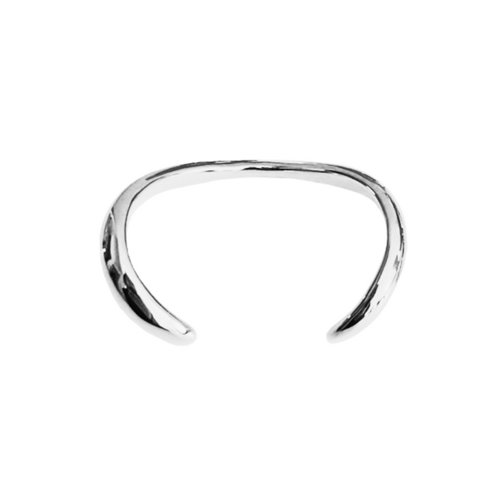 Adriana Pappas - Stainless Steel - Silver Wave Cuff Bracelet