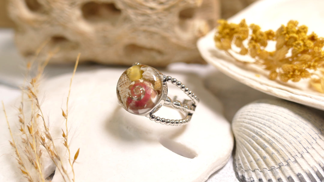 Dune - Sterling Silver - Boho Shell Scape Ring (Size 7)