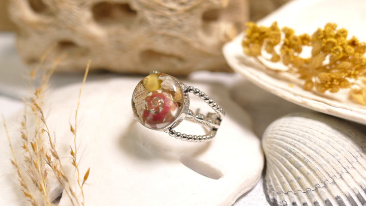 Dune - Sterling Silver - Boho Shell Scape Ring (Size 7)