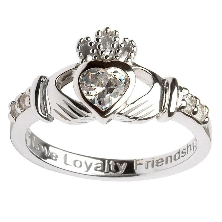 STERLING SILVER CLAD CZ/CZ RIN