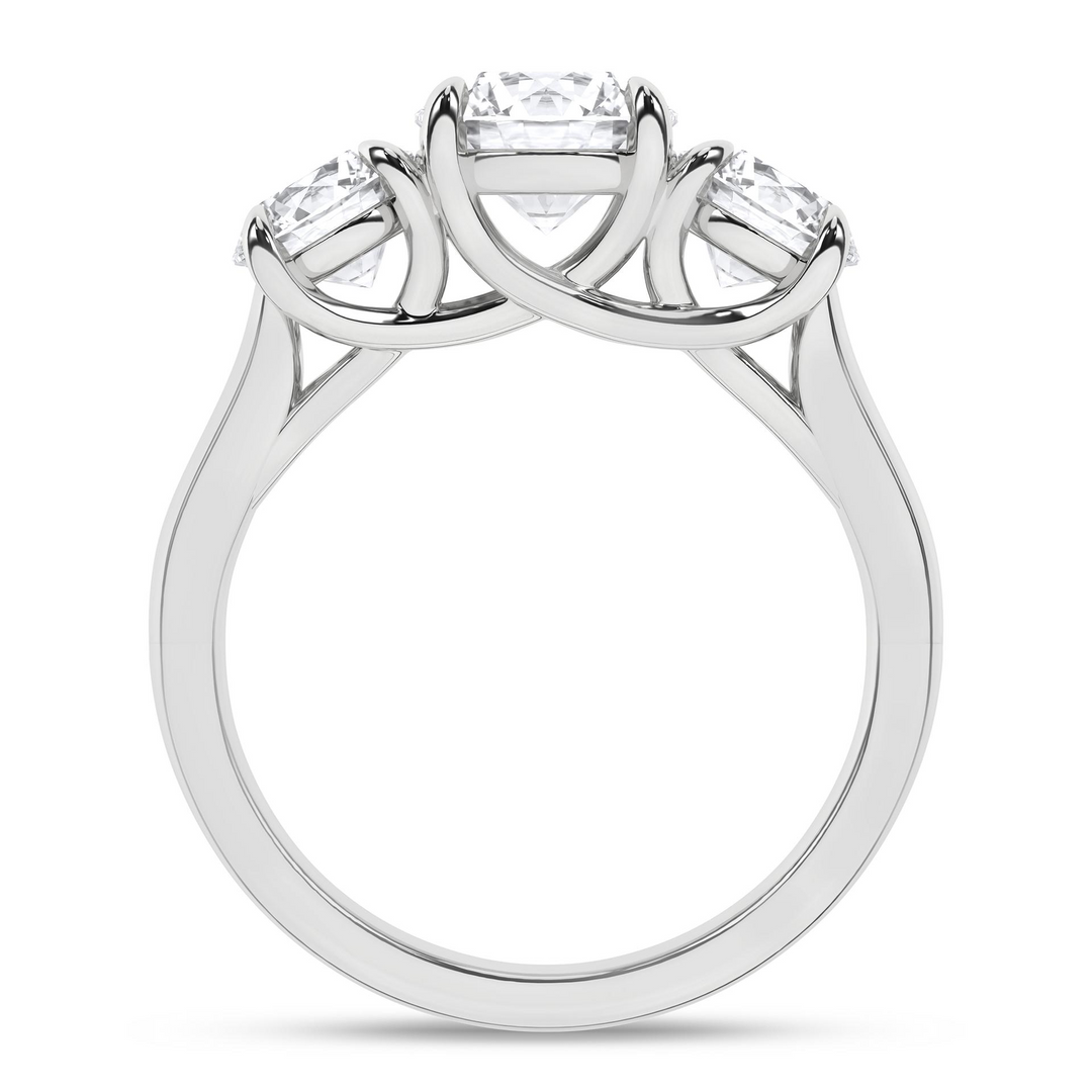 14KW 3 STONE RING (RD -1.5CT)