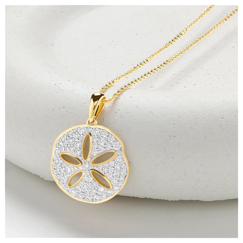 14kt Gold Lab Diamond Sand Dol