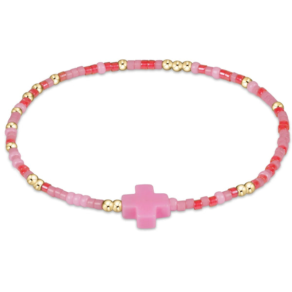 enewton - Hope Unwritten Pink Cross w/Multi colors Gold-Filled Bracelet (E-Girl 5.5")