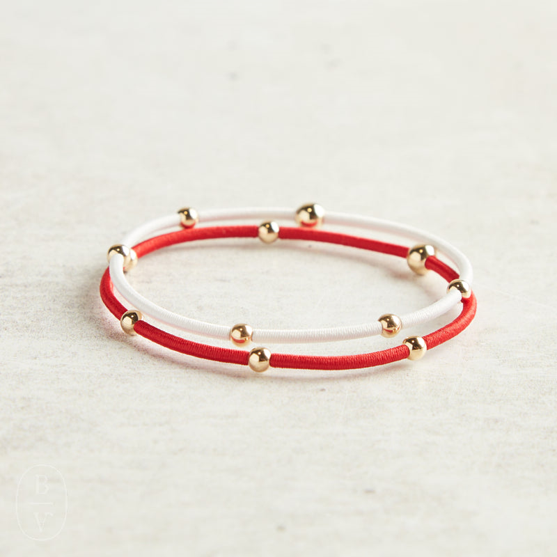 enewton - "e"ssentials Bright Red & White Bracelet (Standard 6.25")