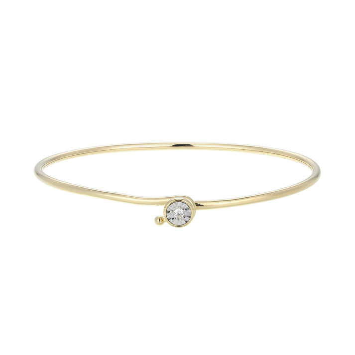SS GP RHODIUM BANGLE LAB GROWN