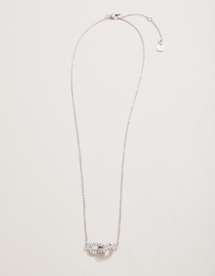 Spartina - Sterling Silver - Silver Forever Friends Crystal Necklace 16-18"