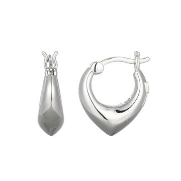 SS RHOD EDGED HOOP / TULIP
